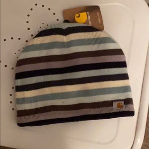 Carhartt earth tone striped beanie. NWT